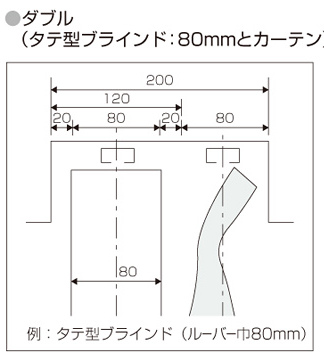 カーテンボックス 天井付けレール