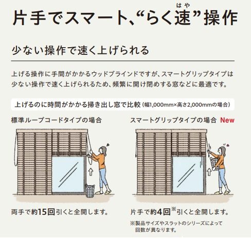 ウッドブラインド スマートグリップ